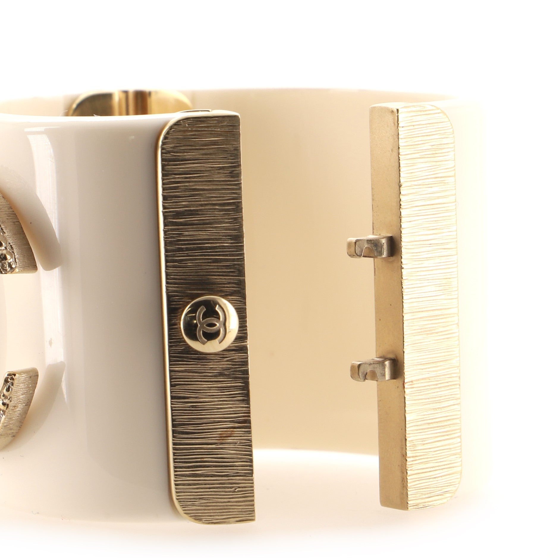 CC Cuff Bracelet Resin with Metal and Crystals