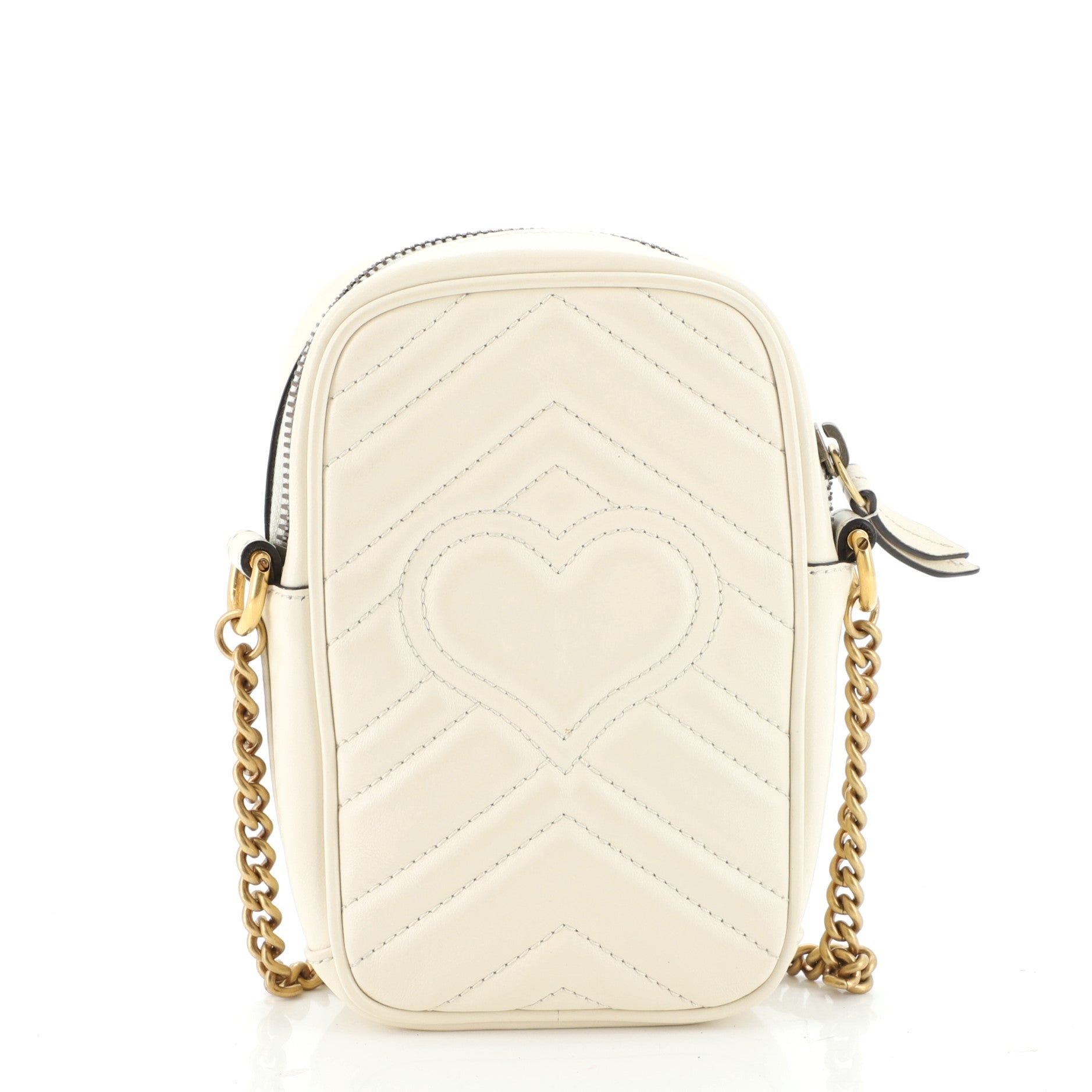 GG Marmont Vertical Phone Crossbody Bag Matelasse Leather Mini