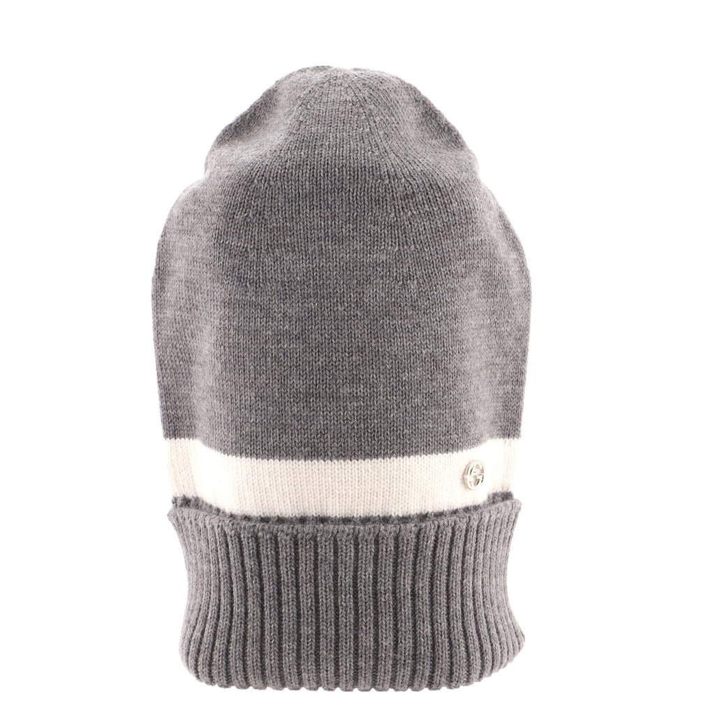 Interlocking G Striped Beanie Wool Medium