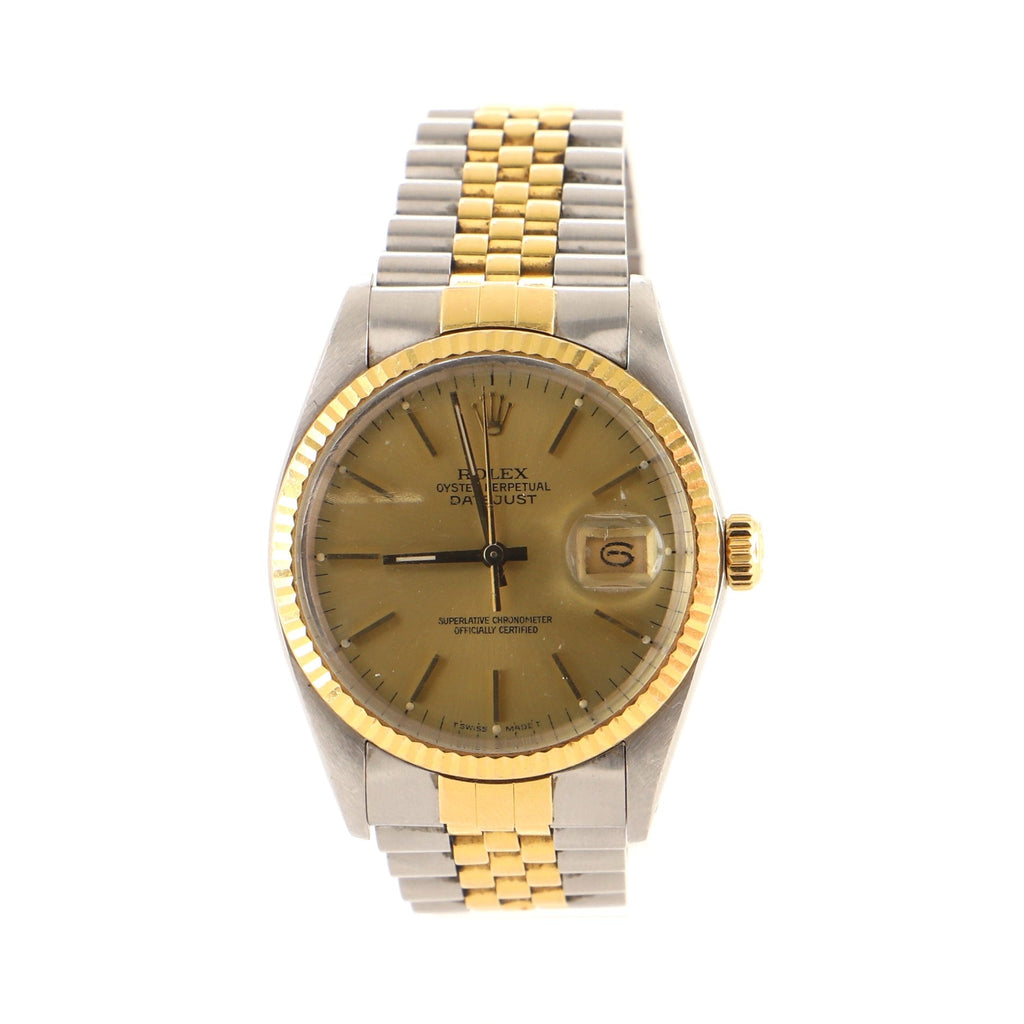 Oyster Perpetual Datejust Automatic Watch Stainless Steel and Yellow Gold 36