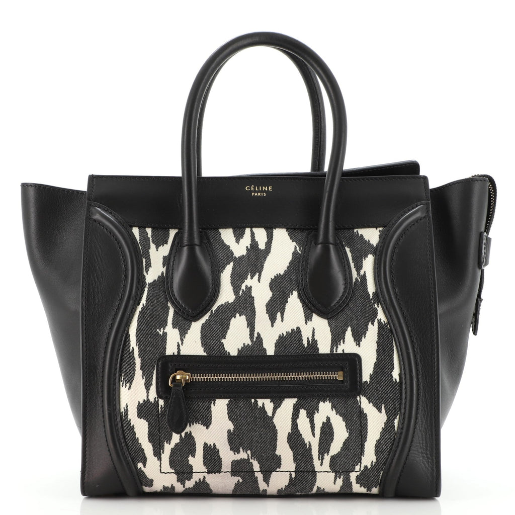 Luggage Bag Printed Canvas and Leather Mini