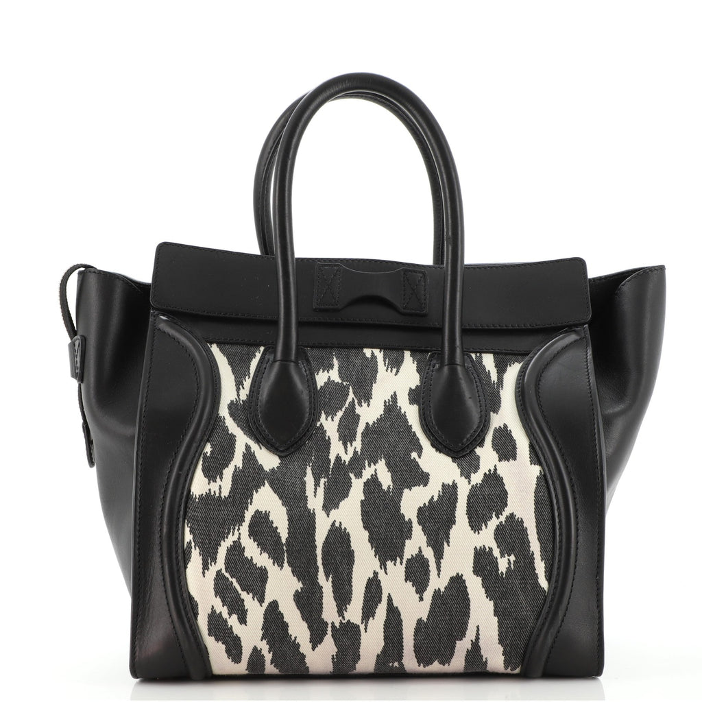Luggage Bag Printed Canvas and Leather Mini
