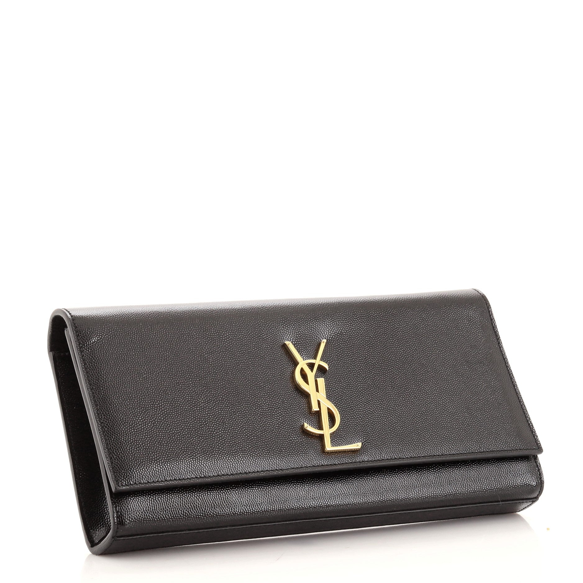 Classic Monogram Clutch Grainy Patent Long