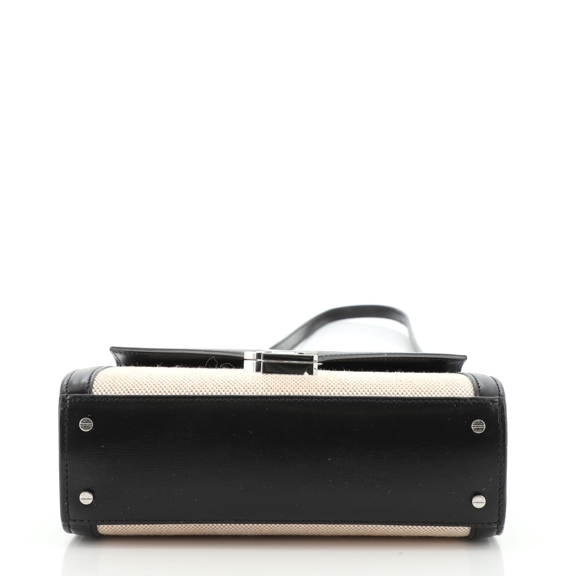 Cassandra Top Handle Bag Canvas with Leather Mini