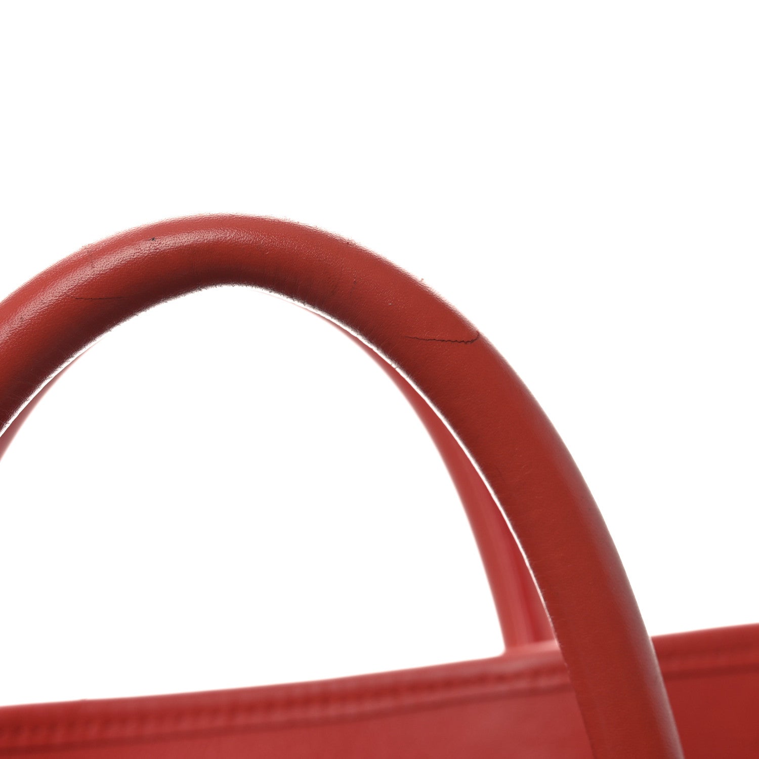 Calfskin Perforated Up In The Air Tote Red