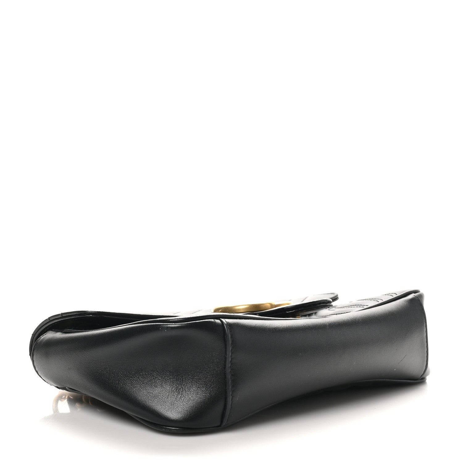Calfskin Matelasse Small GG Marmont Shoulder Bag Black