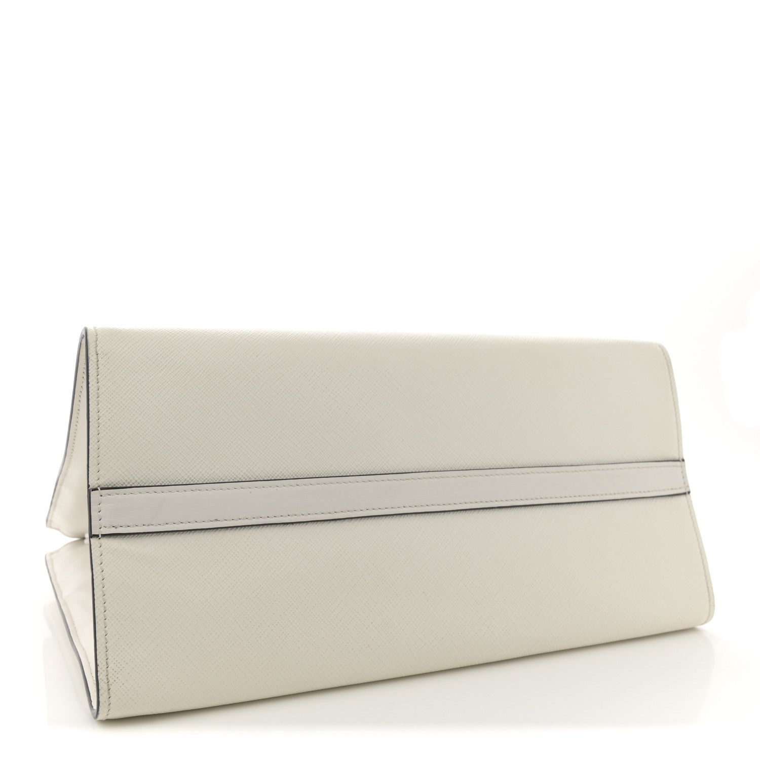 Saffiano City Calfskin Greche Paradigme Bag White Black