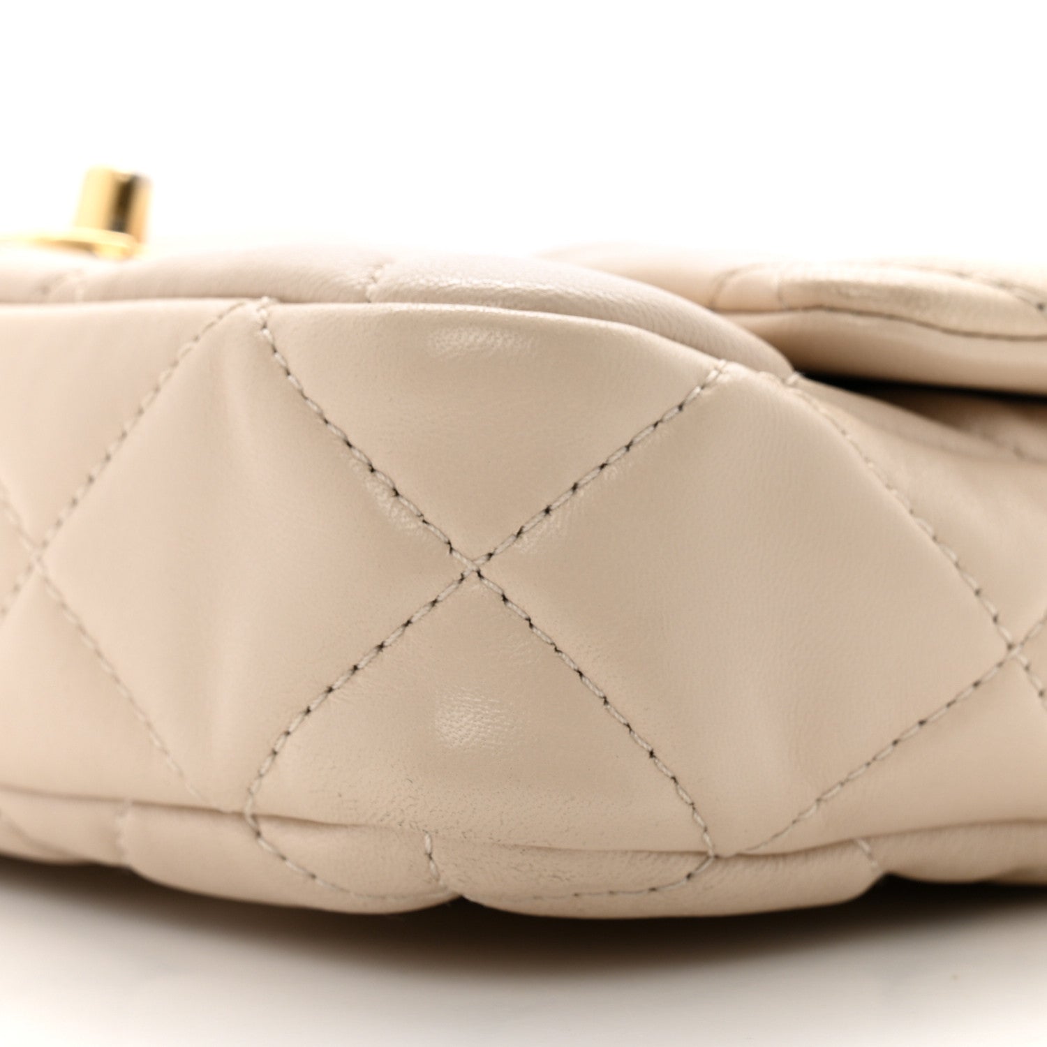 Lambskin Quilted Small CC Funky Town Flap Beige