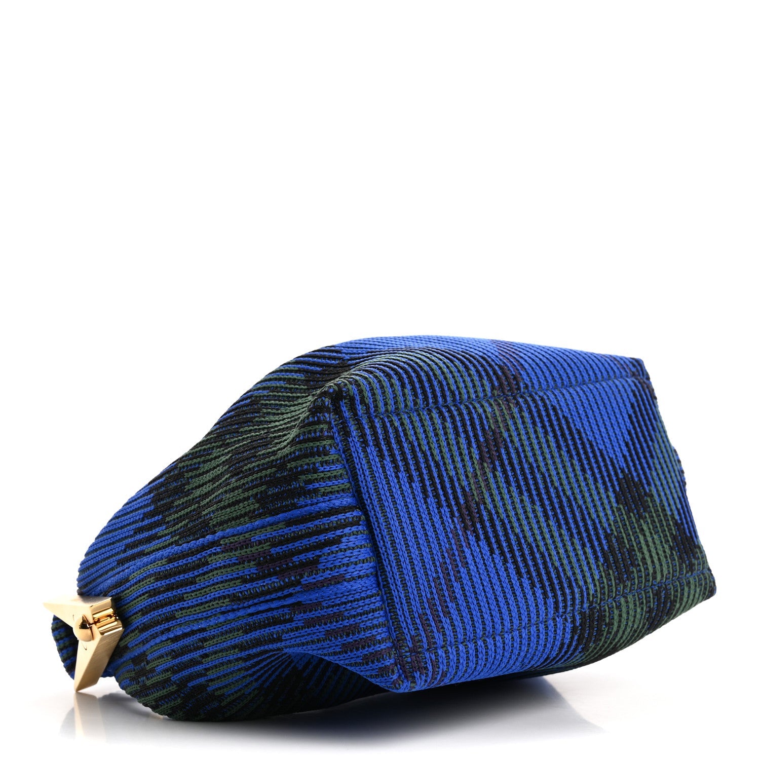 Canvas Knitted Check Mini Peg Duffle Bag Knight