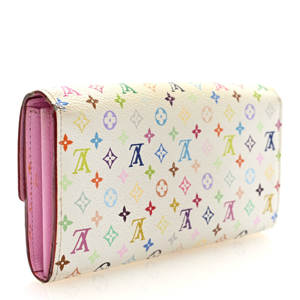 Monogram Multicolor Sarah Wallet White Litchi