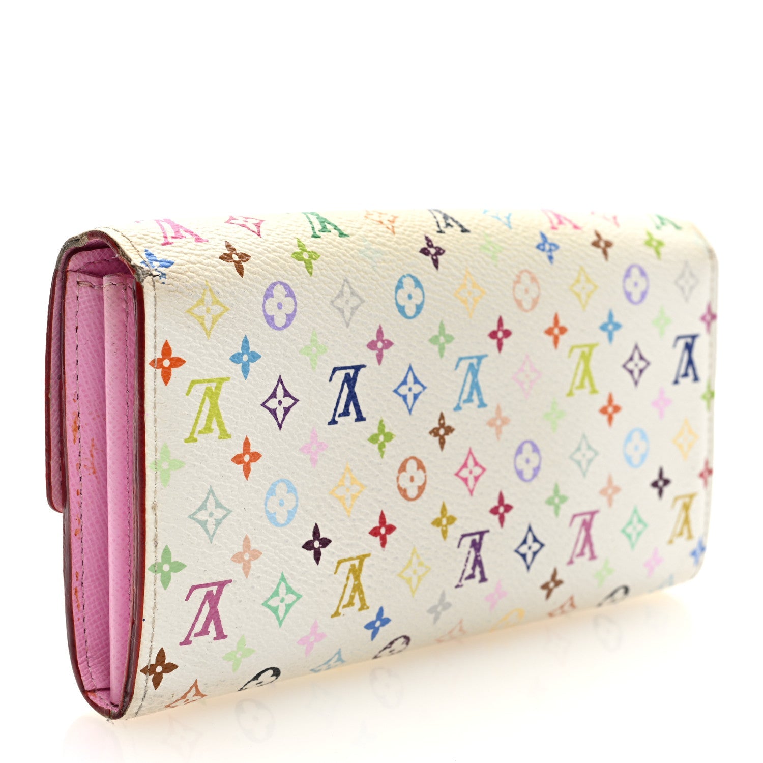 Monogram Multicolor Sarah Wallet White Litchi