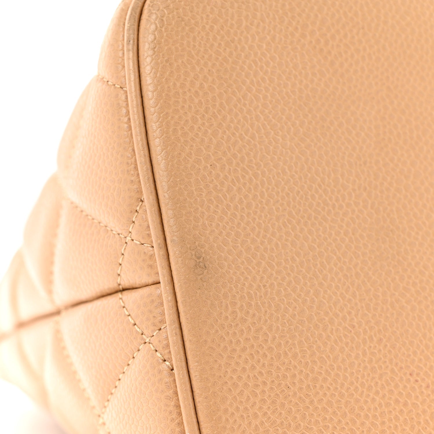 Caviar Quilted Medallion Tote Beige