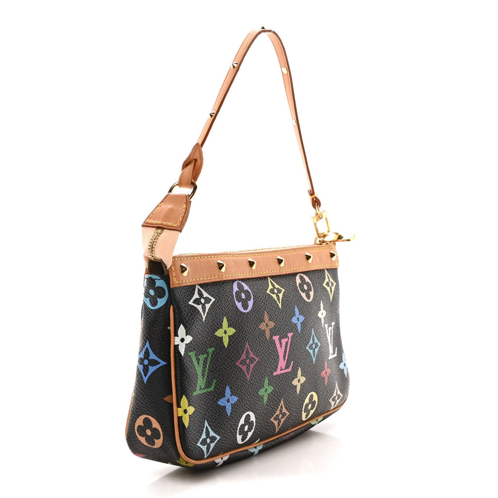 Monogram Multicolor Pochette Accessories Black