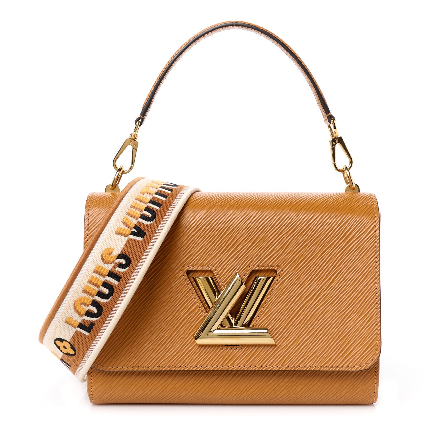 Epi Twist Shoulder Bag MM Gold Honey