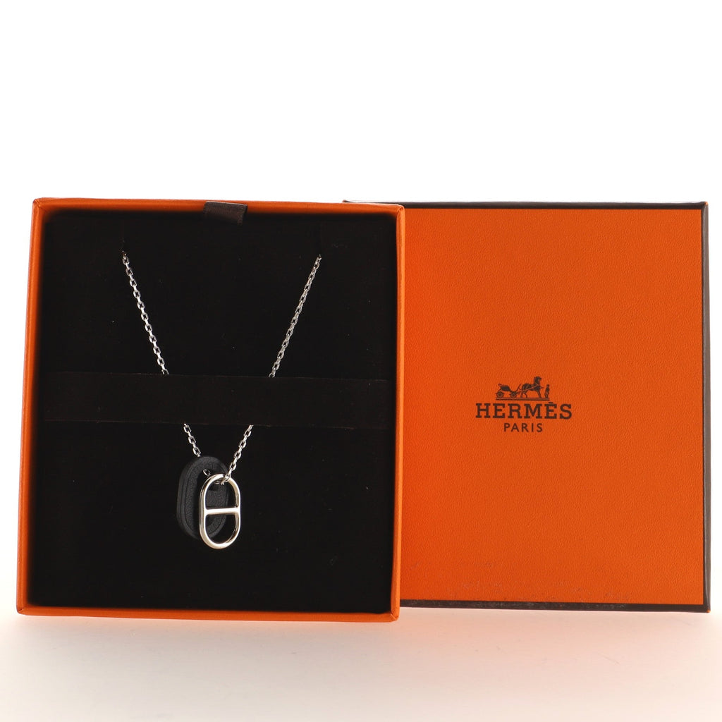 O'Maillon Pendent Necklace Metal and Leather