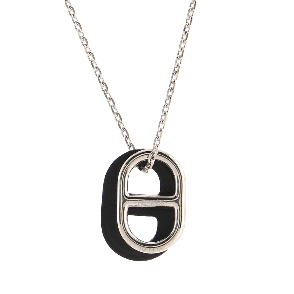 O'Maillon Pendent Necklace Metal and Leather