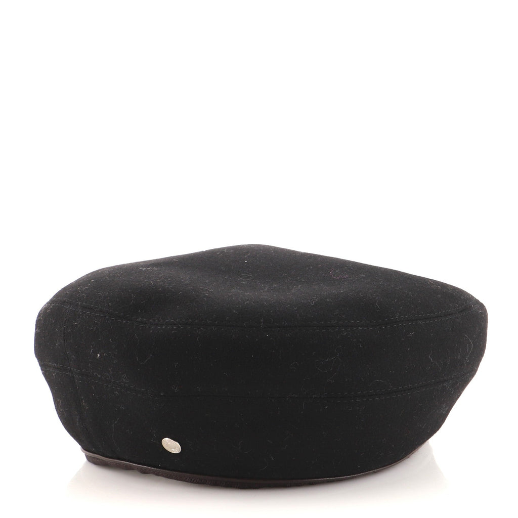Saint-Honore Beret Cashmere with Leather XXL