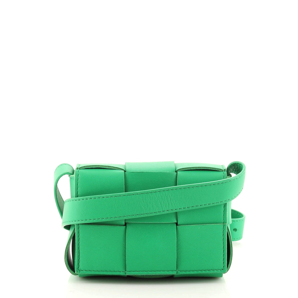 Cassette Crossbody Bag Maxi Intrecciato Leather Extra Mini
