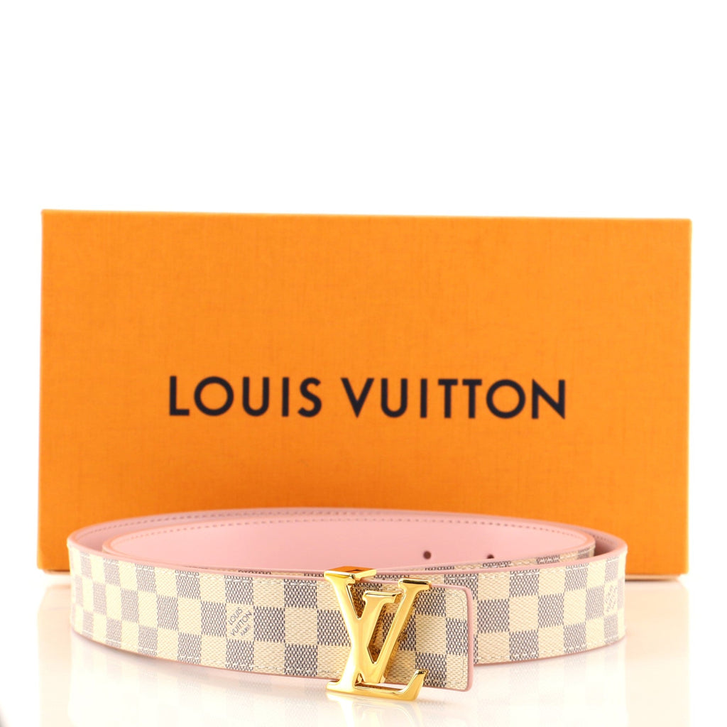 LV Initiales Reversible Belt Damier and Leather Medium 90