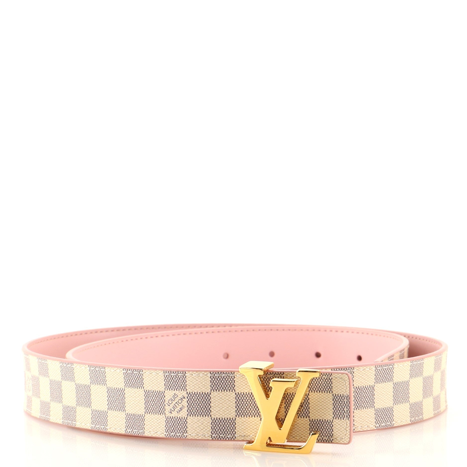 LV Initiales Reversible Belt Damier and Leather Medium 90