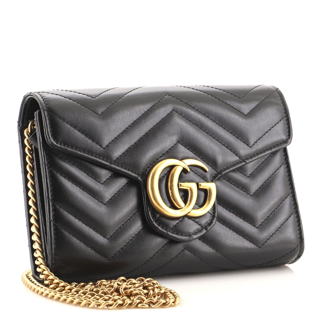 GG Marmont Chain Wallet Matelasse Leather Mini