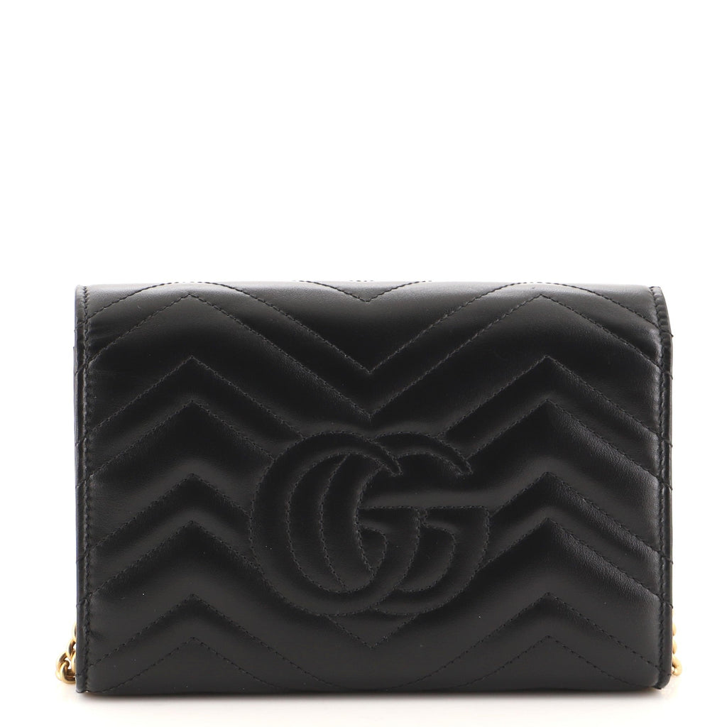 GG Marmont Chain Wallet Matelasse Leather Mini