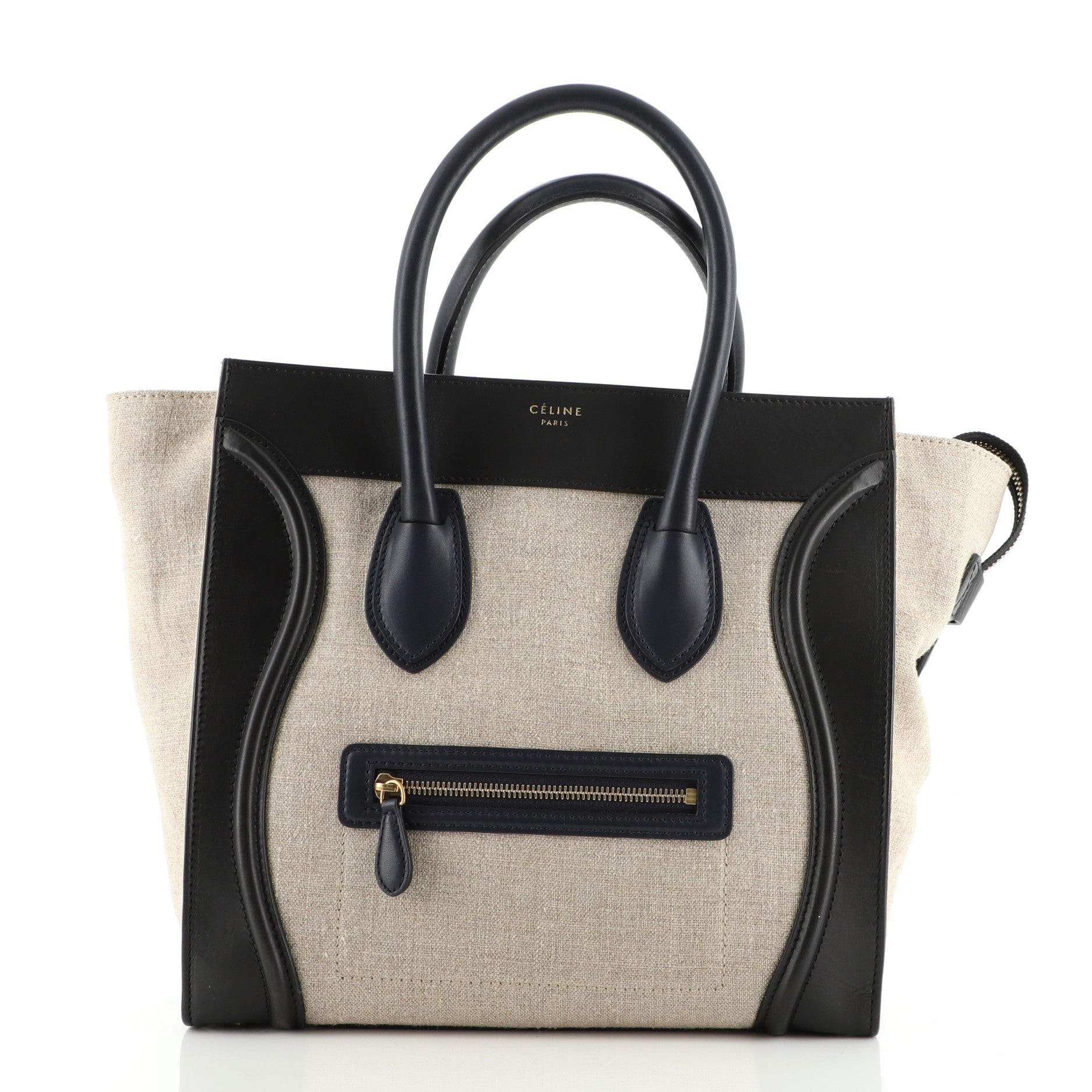 Luggage Bag Canvas and Leather Mini
