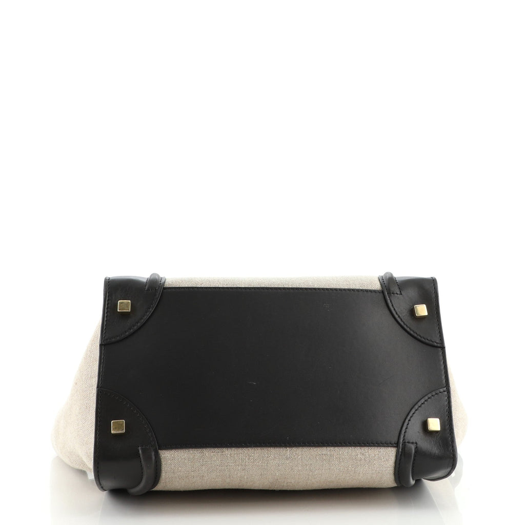 Luggage Bag Canvas and Leather Mini