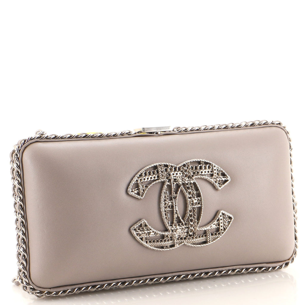 Chain Around Clutch Embellished Lambskin Small
