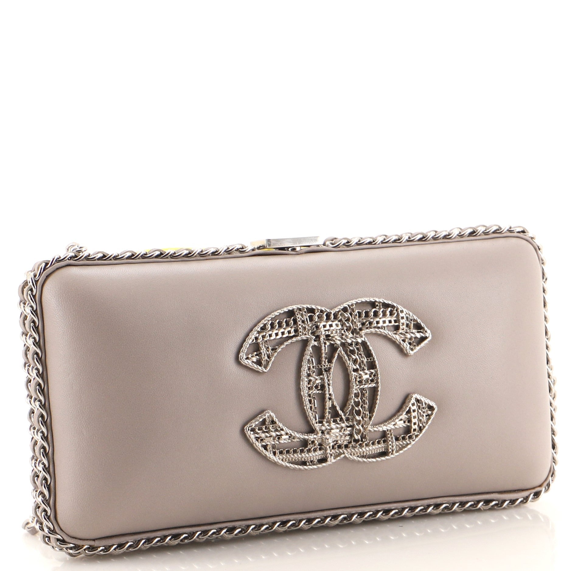 Chain Around Clutch Embellished Lambskin Small