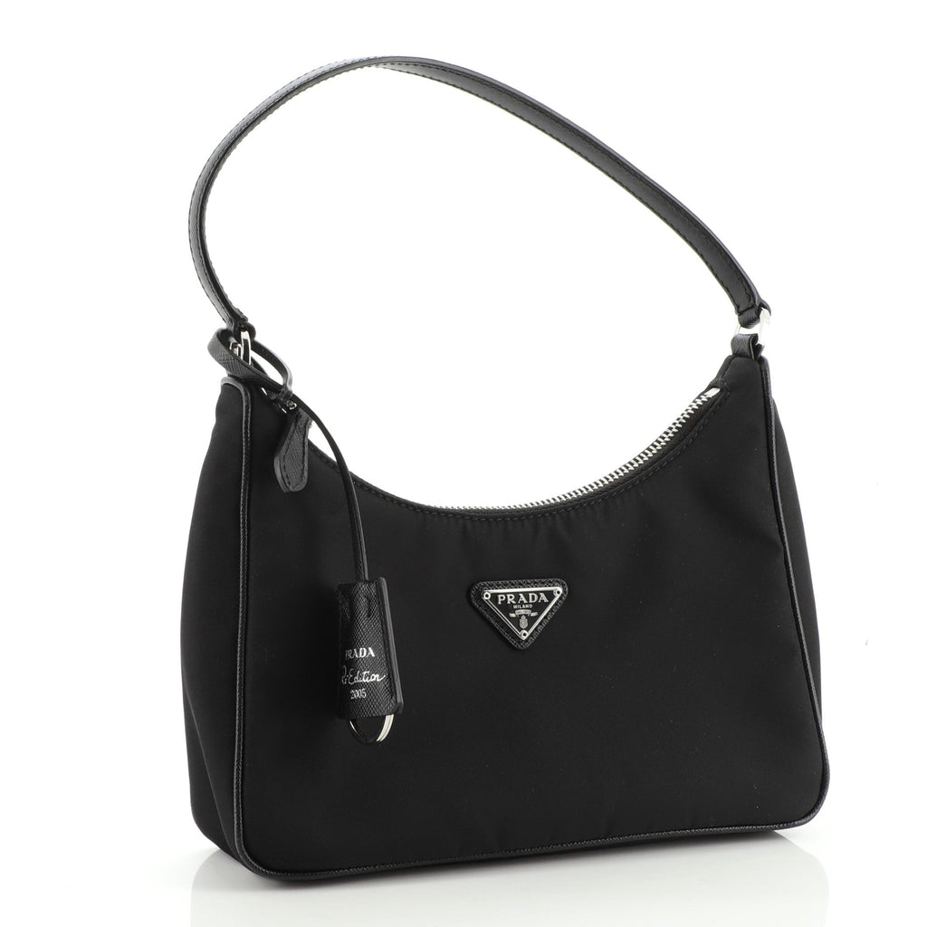 Re-Edition 2005 Hobo Tessuto with Saffiano Leather Mini