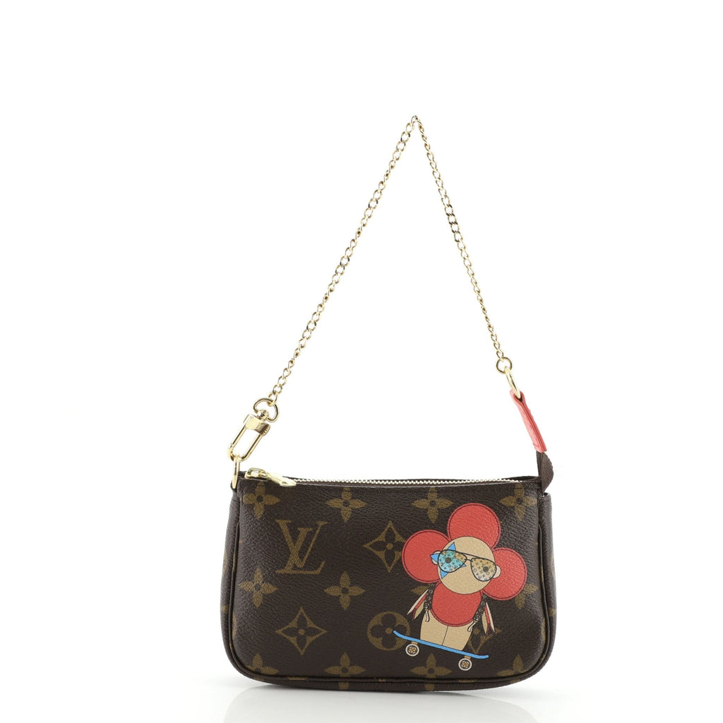 Pochette Accessoires Limited Edition Vivienne Xmas Monogram Canvas Mini