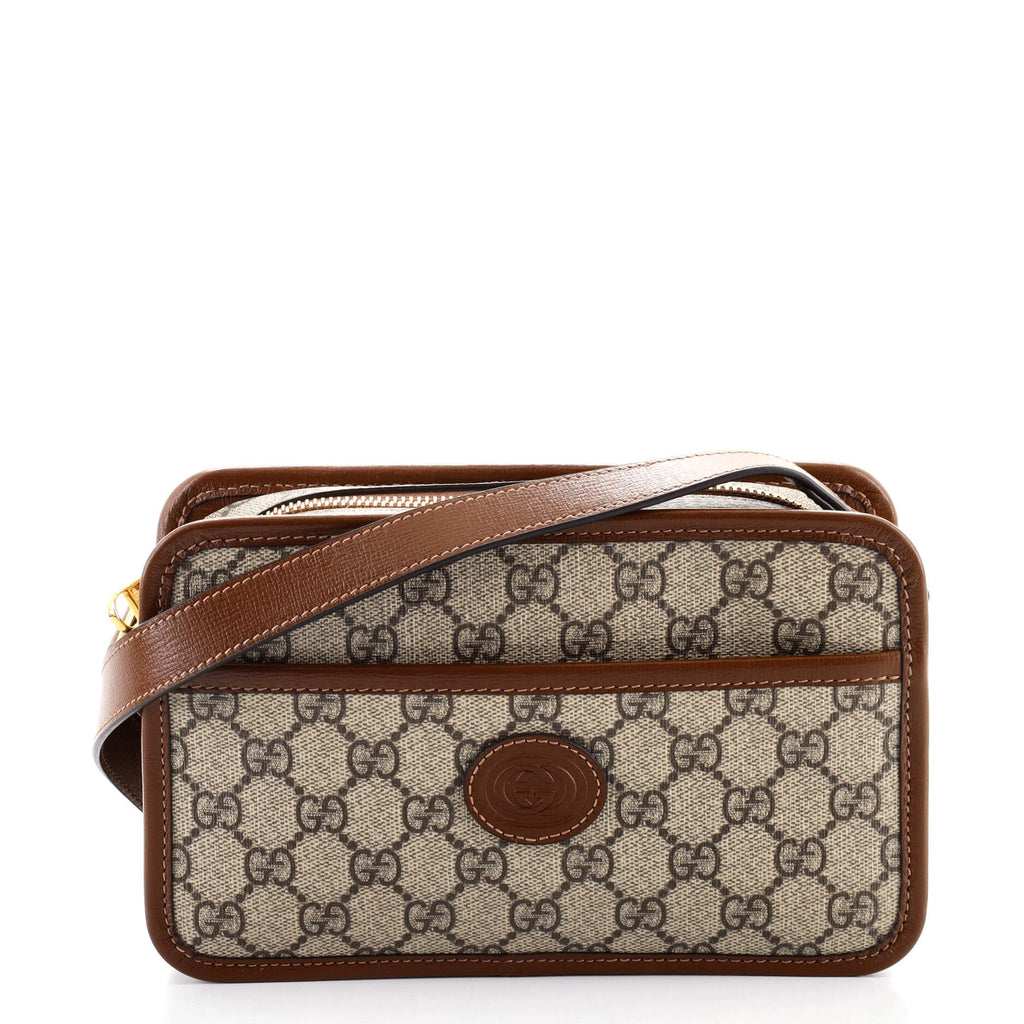 Interlocking G Patch Camera Bag GG Coated Canvas Mini