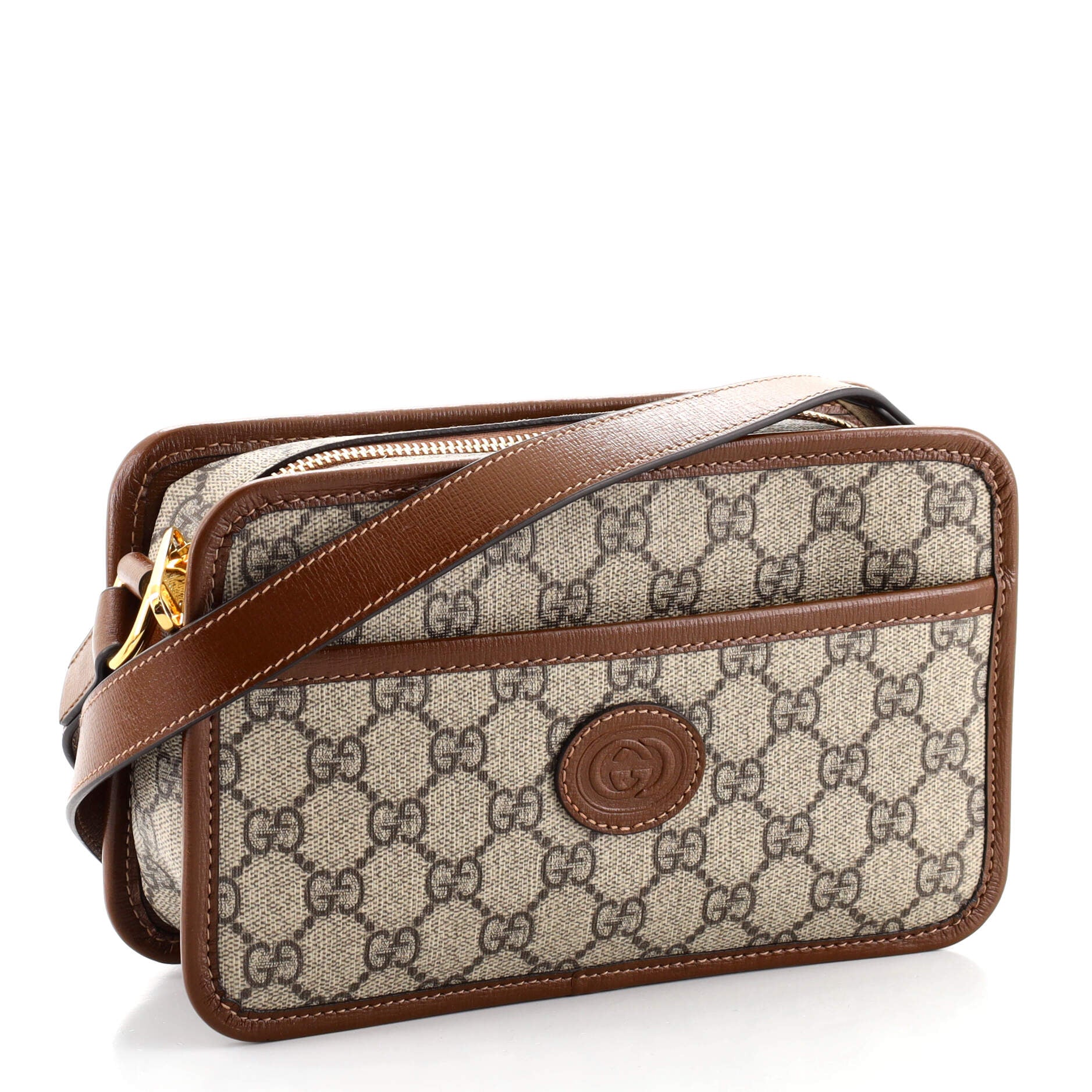Interlocking G Patch Camera Bag GG Coated Canvas Mini