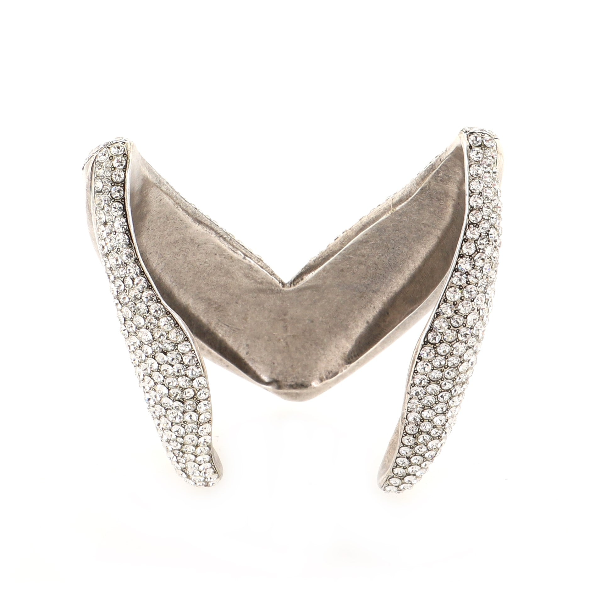 Smoking V Cuff Bracelet Metal with Crystals