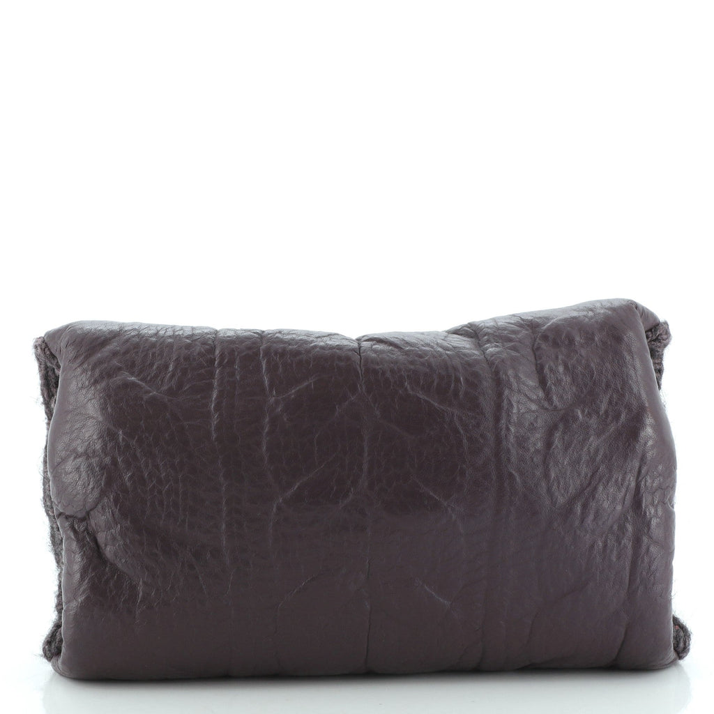 Chic Knit Flap Bag Sheepskin and Wool Mini