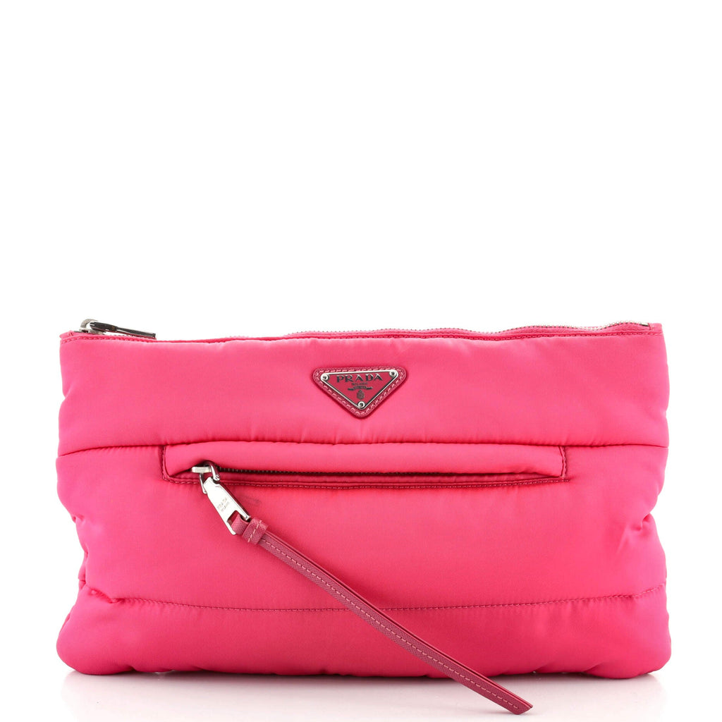 Bomber Clutch Tessuto Medium