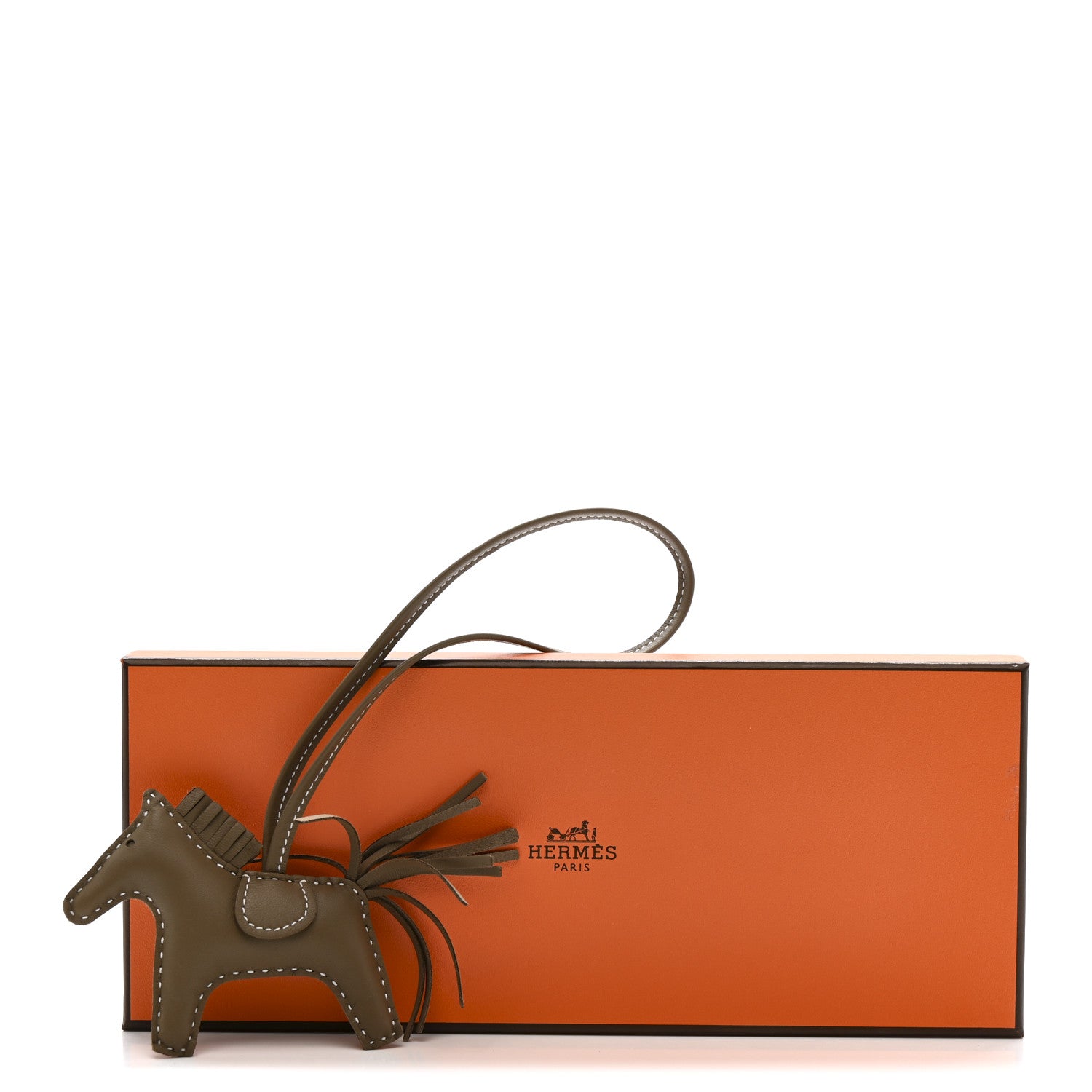 Milo Lambskin Grigri Rodeo Horse Bag Charm PM Etoupe