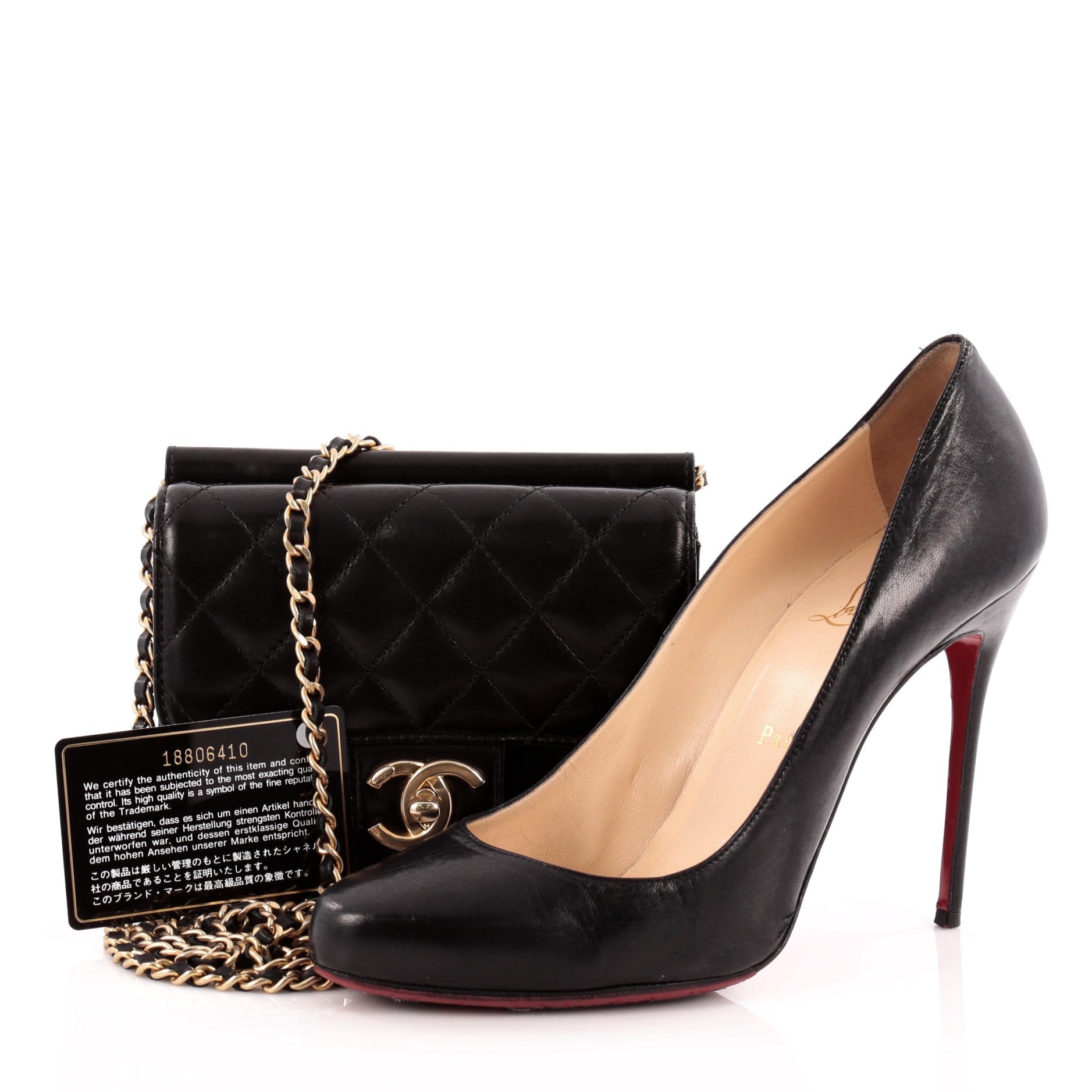 Crossing Times Flap Bag Quilted Lambskin Mini
