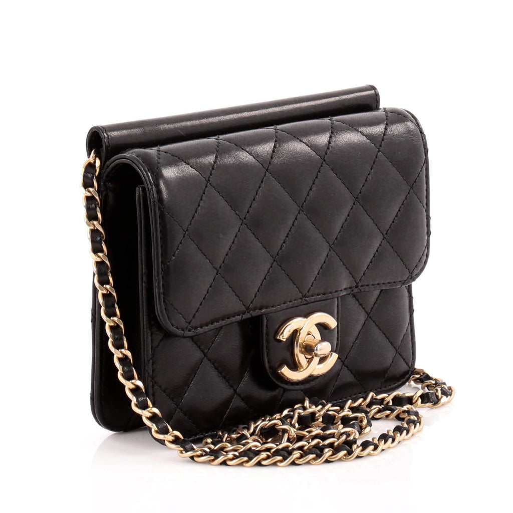 Crossing Times Flap Bag Quilted Lambskin Mini