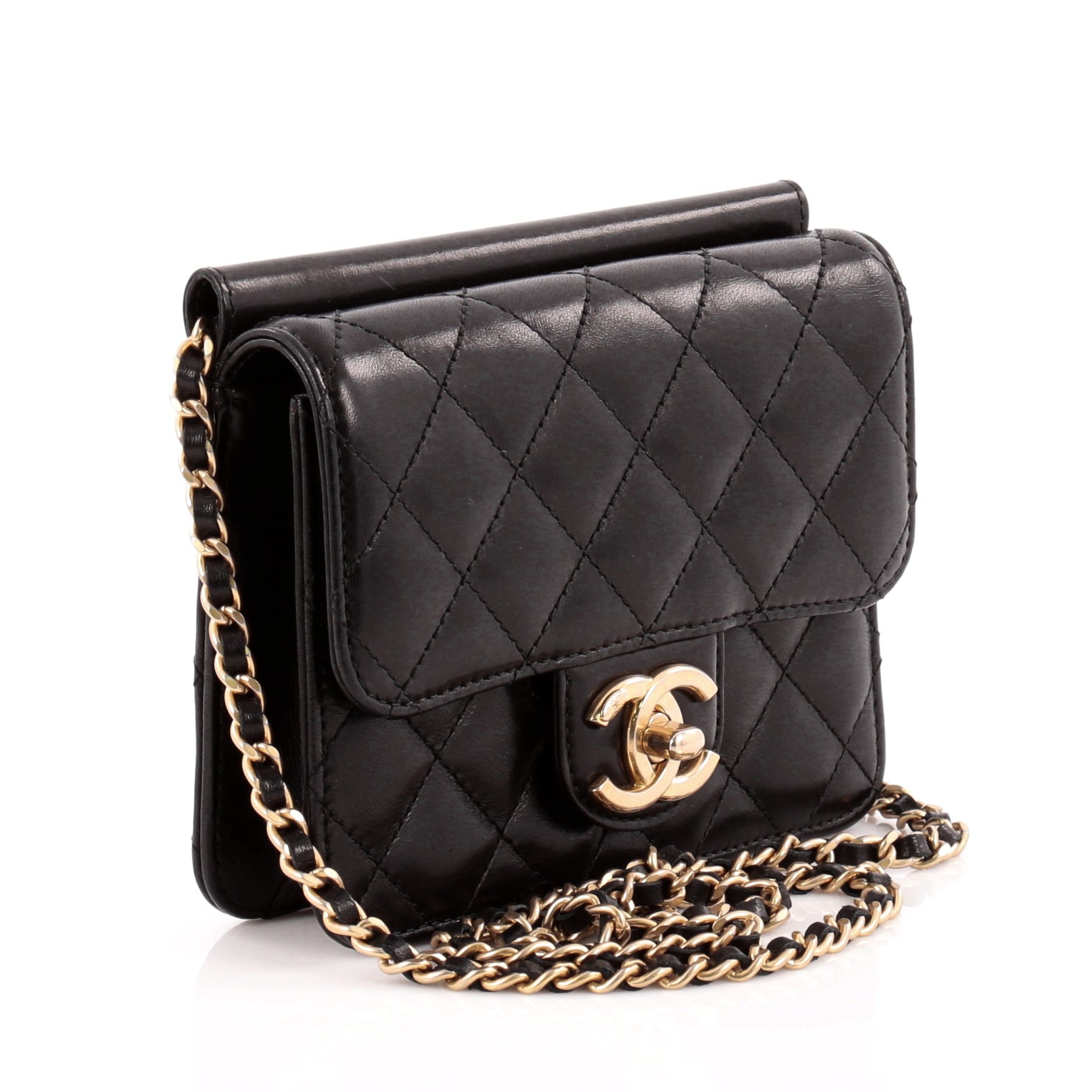 Crossing Times Flap Bag Quilted Lambskin Mini