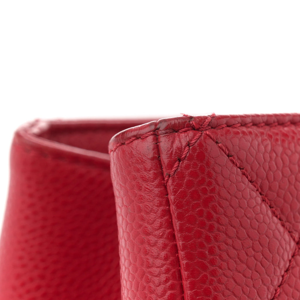 Caviar Quilted Grand Shopping Tote GST Red