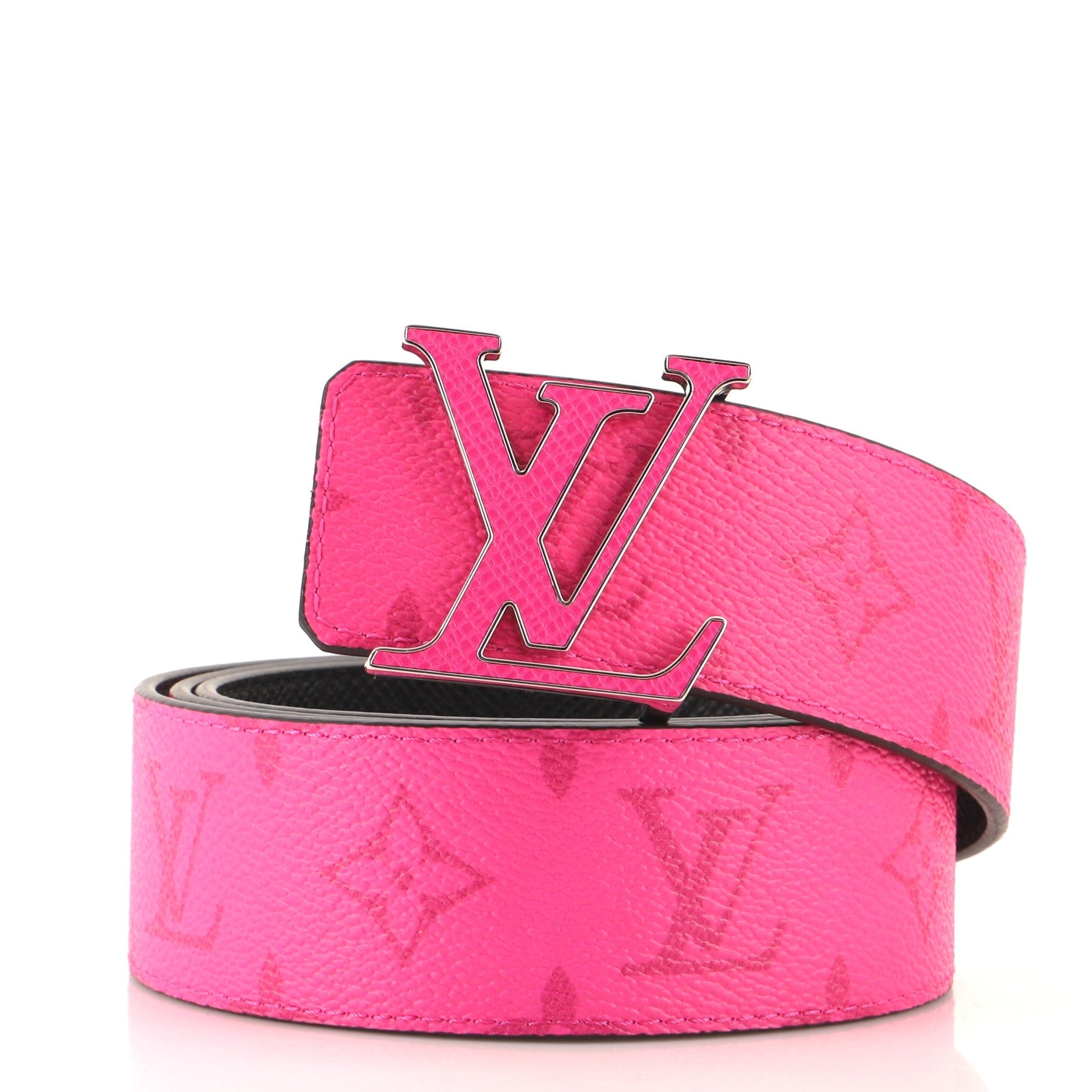 LV Initiales Reversible Belt Monogram Taigarama Wide 100