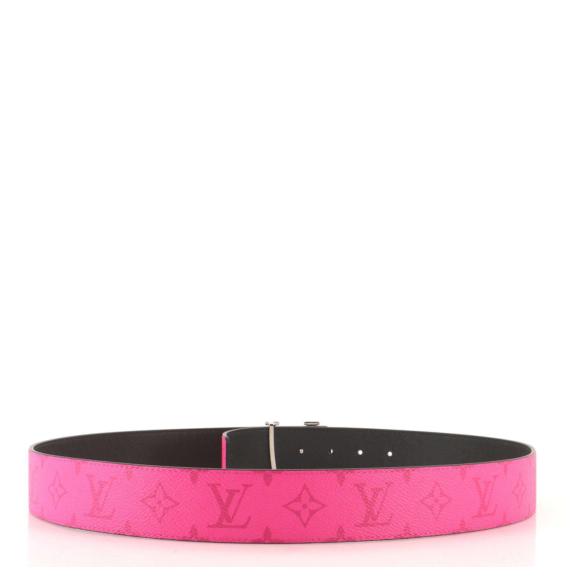 LV Initiales Reversible Belt Monogram Taigarama Wide 100
