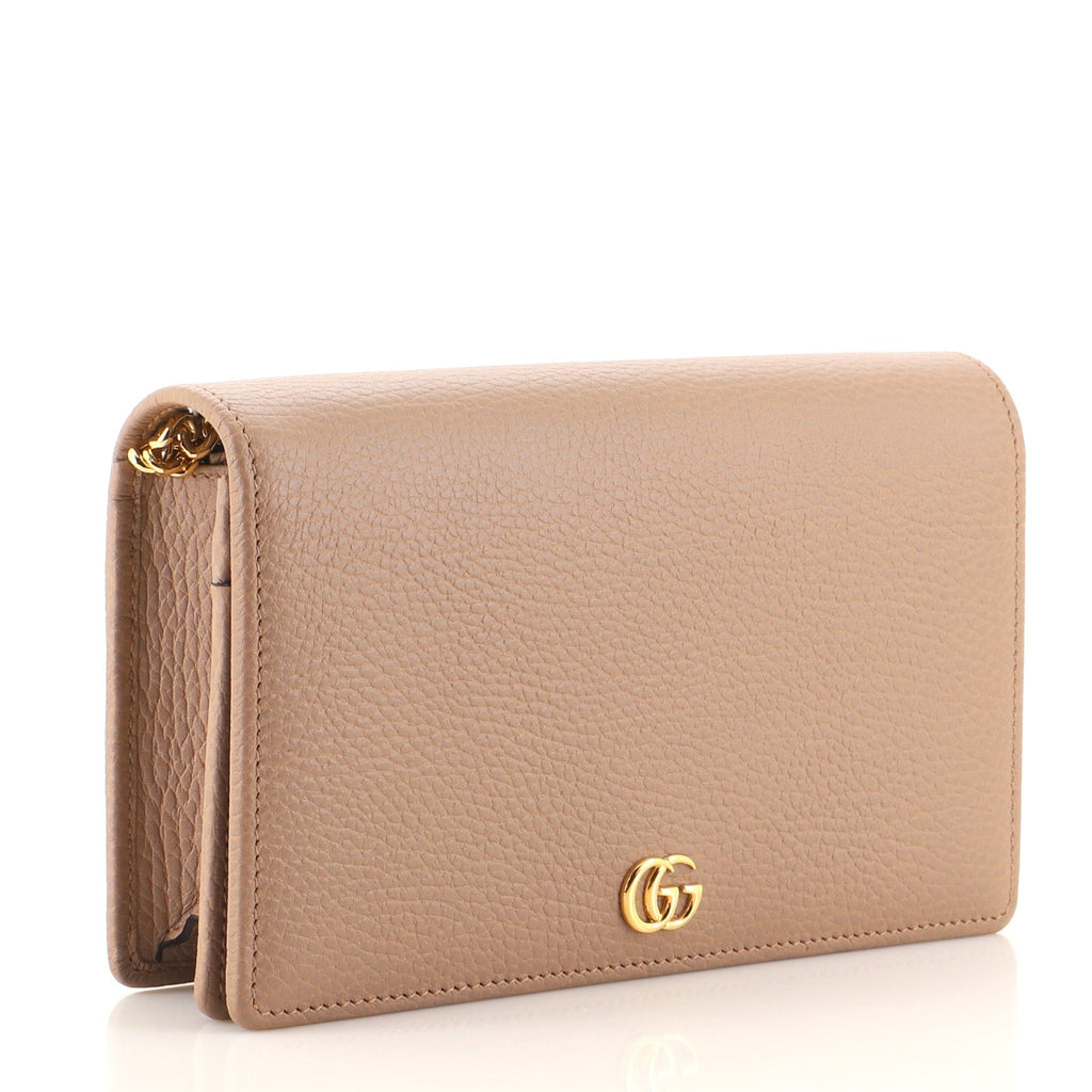 Petite GG Marmont Chain Wallet Leather Mini
