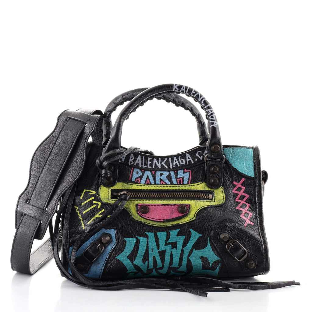 City Graffiti Classic Studs Bag Leather Mini
