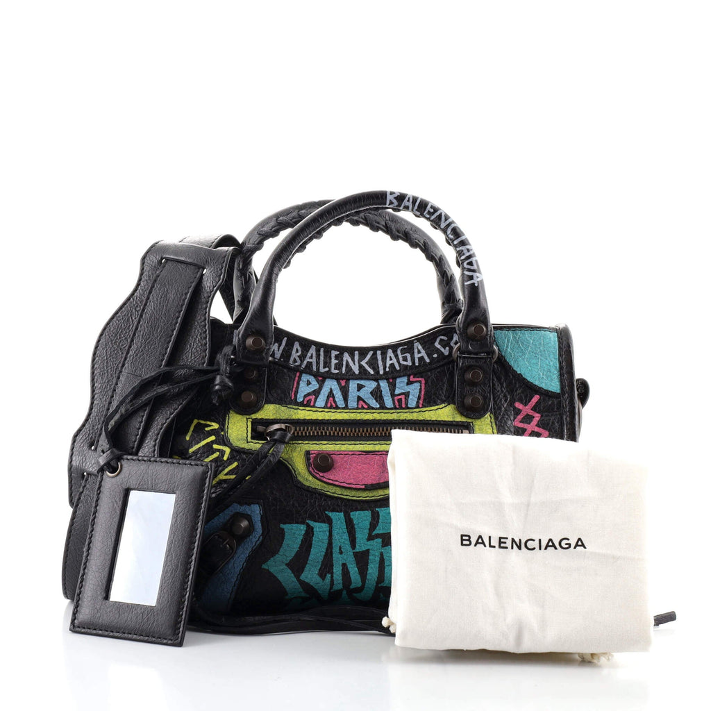 City Graffiti Classic Studs Bag Leather Mini