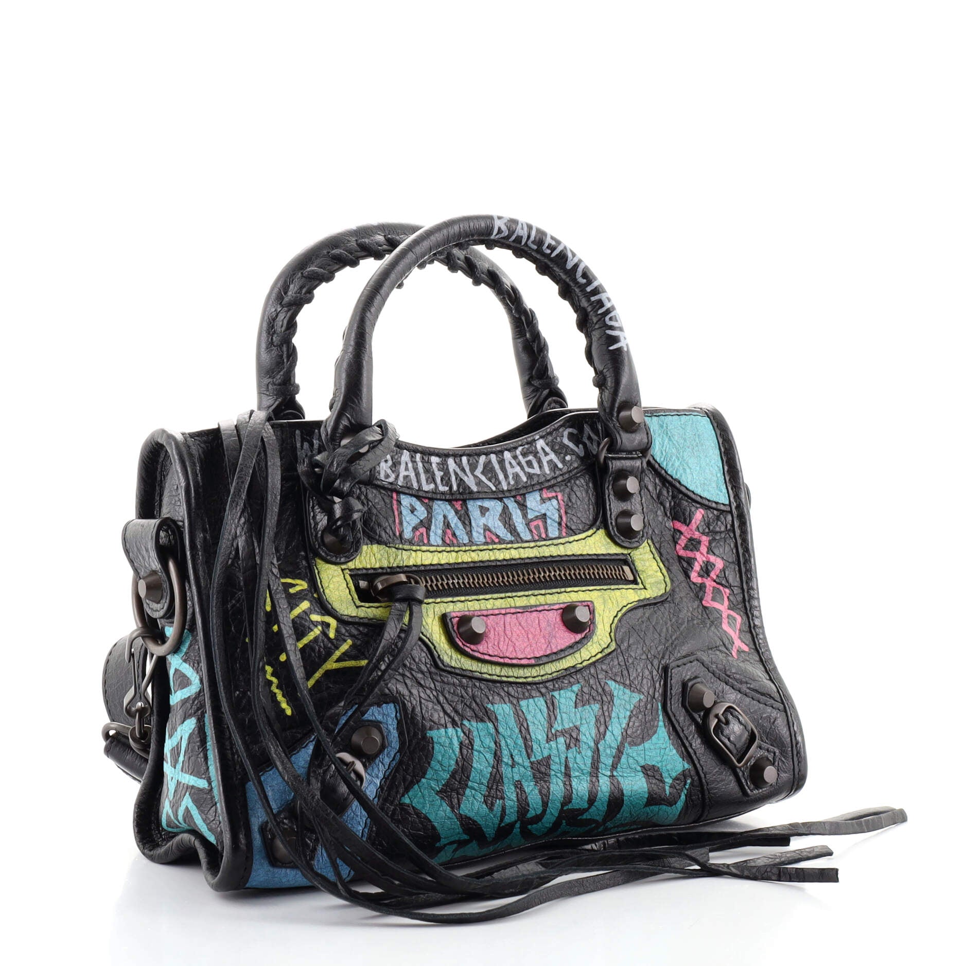 City Graffiti Classic Studs Bag Leather Mini
