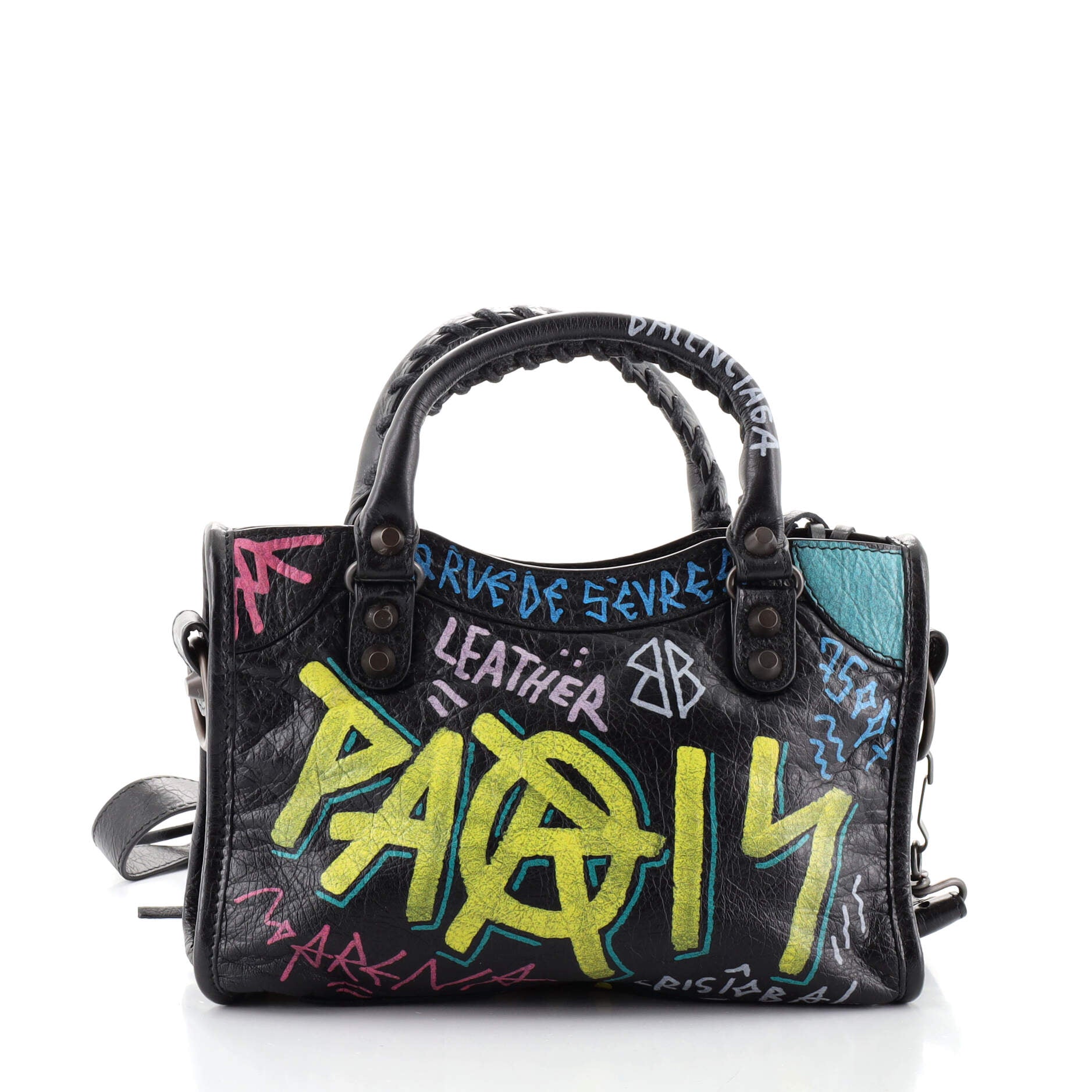 City Graffiti Classic Studs Bag Leather Mini