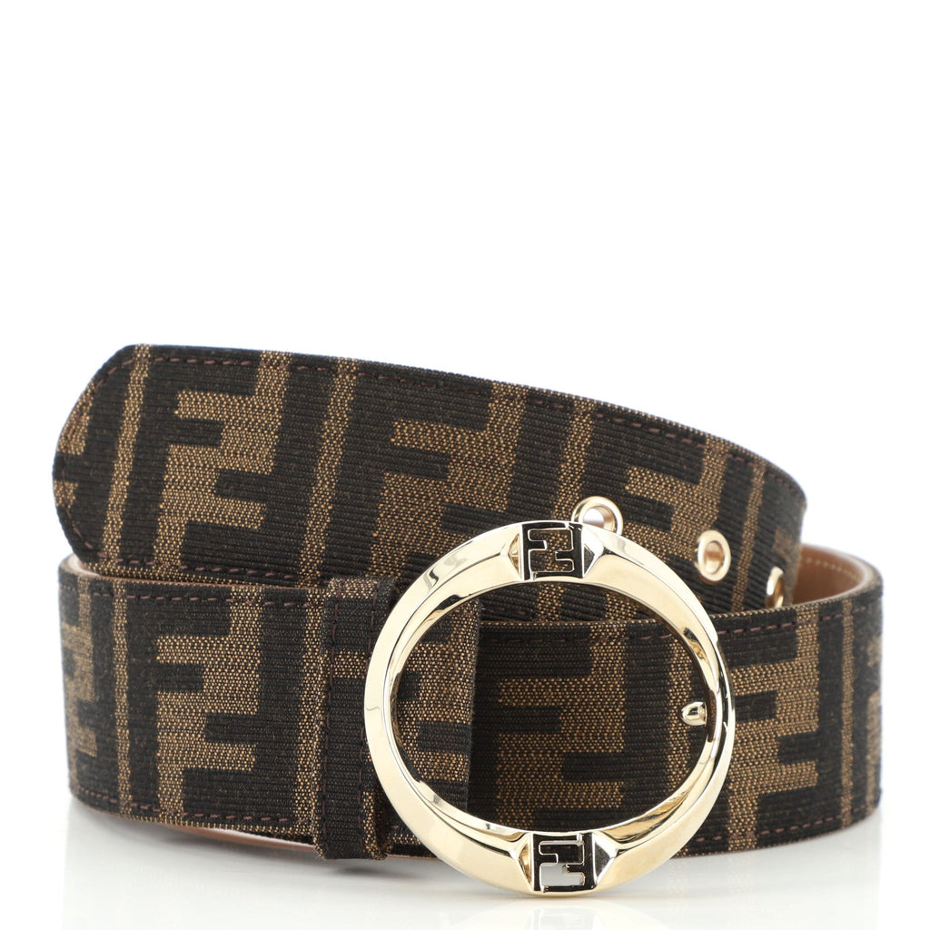 Round Buckle Belt Monogram Canvas Wide 80